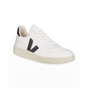 Veja Women's White Black V-10 CWL Lace Up Leather Sneaker Shoes Size 9 NWOT